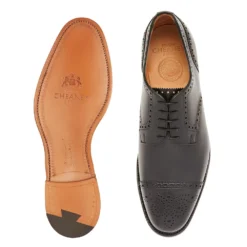 Cheaney Andrew Derby Semi Brogue In Black Calf Leather 6 Cheaney Andrew Derby Semi Brogue In Black Calf Leather -Zeg Shoes Shop cheaney andrew derby semi brogue in black calf leather p1713 11968 zoom