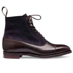 Cheaney Anna D Balmoral Boot In Burnished Mocha/Oceano Suede