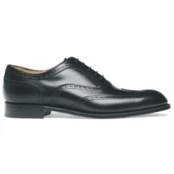 Cheaney Arthur III D Oxford Brogue In Black Calf Leather | Diamond Rubber Sole