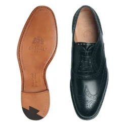 Cheaney Arthur III Oxford Brogue In Black Calf Leather -Zeg Shoes Shop cheaney arthur iii oxford brogue in black calf leather p8 3805 zoom