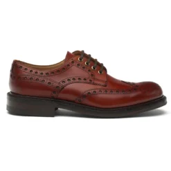 Cheaney Avon R Derby Brogue In Dark Leaf Calf Leather