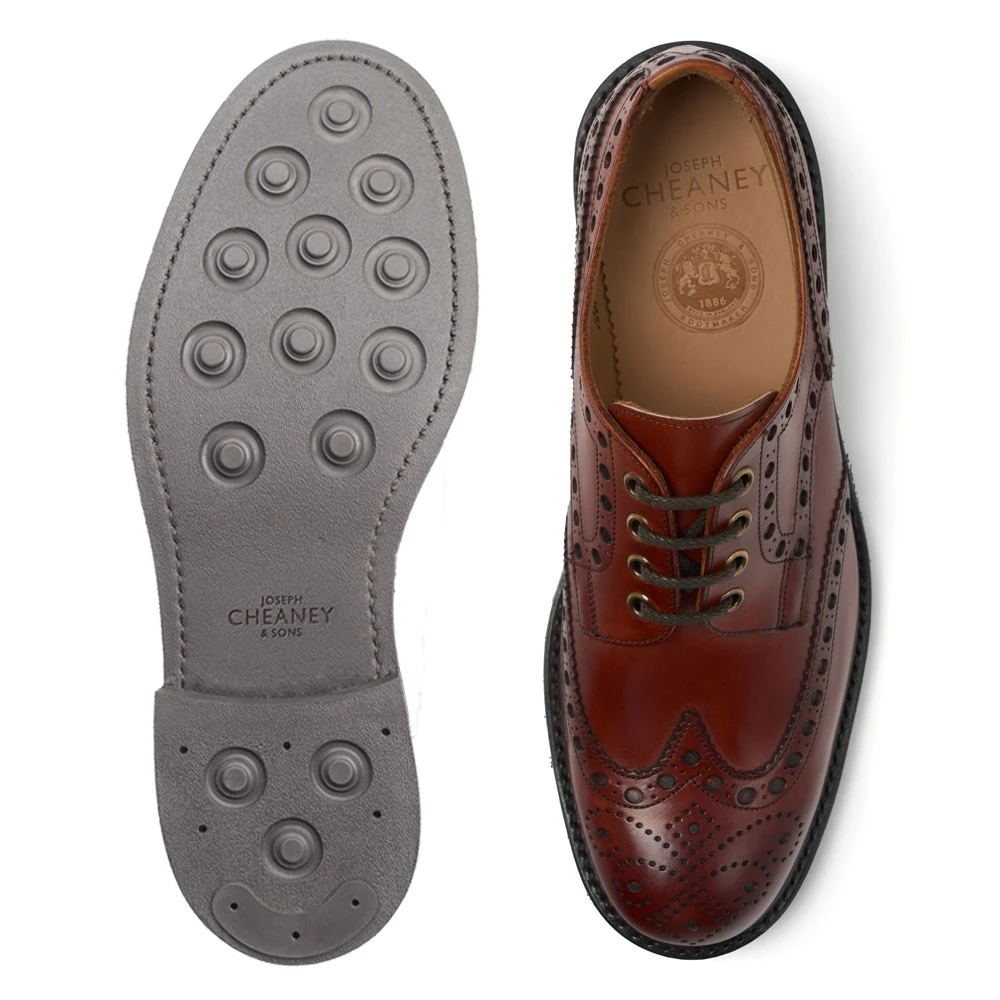 Cheaney Avon R Derby Brogue In Dark Leaf Calf Leather 3 Cheaney Avon R Derby Brogue In Dark Leaf Calf Leather - Image 3