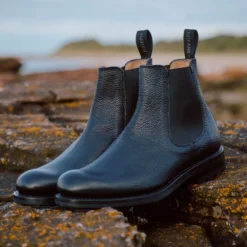 Cheaney Barnes III B Chelsea Boot In Black Grain Leather -Zeg Shoes Shop cheaney barnes iii b chelsea boot in black grain leather p1762 12574 zoom