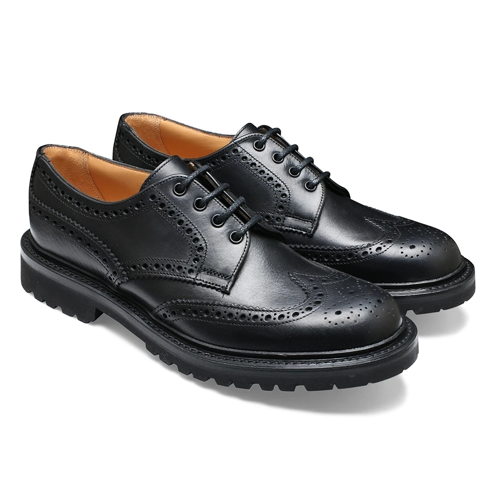 Cheaney Beccles GV Derby Brogue In Black Eco Oiled Leather 2 Cheaney Beccles GV Derby Brogue In Black Eco Oiled Leather - Image 2