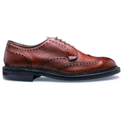 Cheaney Bexhill II R Derby Brogue In Mahogany Grain Leather