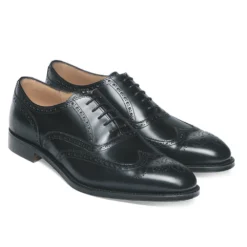 Zeg Shoes Shop -Zeg Shoes Shop cheaney broad ii r oxford wingcap brogue in black calf leather rubber sole p30 1258 zoom