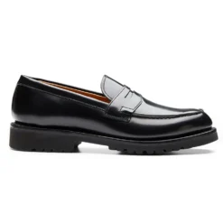 Cheaney Callie GV Penny Loafer In Black Bookbinder Leather