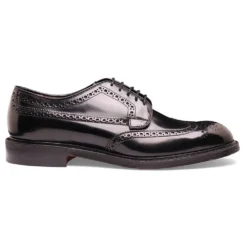 Cheaney Carlton Derby Brogue In Black Bookbinder Leather
