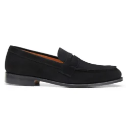 Cheaney Carter Penny Loafer In Black Suede