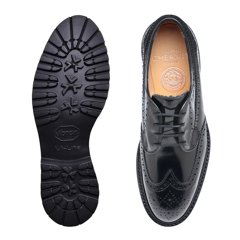 Cheaney Cherwell GV Derby Brogue In Black Bookbinder Leather 3 Cheaney Cherwell GV Derby Brogue In Black Bookbinder Leather - Image 3