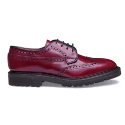 Cheaney Cherwell GV Derby Brogue In Rosewood Rub Off Leather