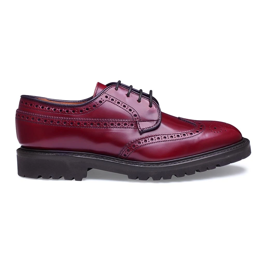 Cheaney Cherwell GV Derby Brogue In Rosewood Rub Off Leather 1 Cheaney Cherwell GV Derby Brogue In Rosewood Rub Off Leather