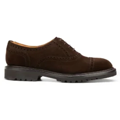Cheaney Darcey II GV Oxford Semi Brogue In Bitter Chocolate Suede