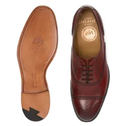 Cheaney Darcey Oxford Semi Brogue In Dark Leaf Calf Leather -Zeg Shoes Shop cheaney darcey oxford semi brogue in dark leaf calf leather p646 12136 zoom