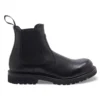 Cheaney Ellis GV Shearling Lined Chelsea Boot In Jet Black Kudu Leather