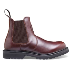 Cheaney Ellis GV Shearling Lined Chelsea Boot In Whiskey Kudu Leather