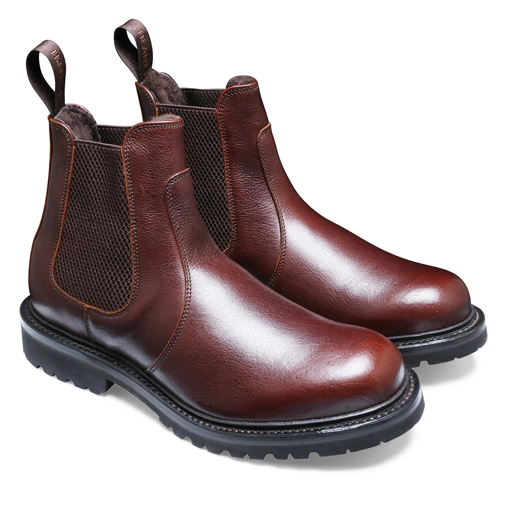 Cheaney Ellis GV Shearling Lined Chelsea Boot In Whiskey Kudu Leather 2 Cheaney Ellis GV Shearling Lined Chelsea Boot In Whiskey Kudu Leather - Image 2