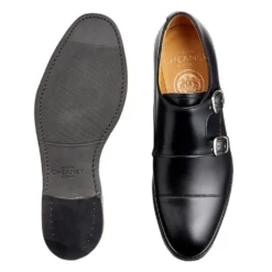 Cheaney Emily D Double Buckle Monk Shoe In Black Calf Leather -Zeg Shoes Shop cheaney emily d double buckle monk shoe in black calf leather p956 6591 zoom