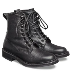 Cheaney Florence R Shearling Lined Derby Boot In Black Grain Leather -Zeg Shoes Shop cheaney florence r shearling lined derby boot in black grain leather p1411 9472 zoom