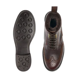 Cheaney Gailes R Shearling Lined Derby Brogue Boot In Whiskey Kudu Leather -Zeg Shoes Shop cheaney gailes r shearling lined derby brogue boot in whiskey kudu leather p1788 12556 zoom