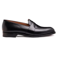 Cheaney Gracechurch D Penny Loafer In Black Calf Leather
