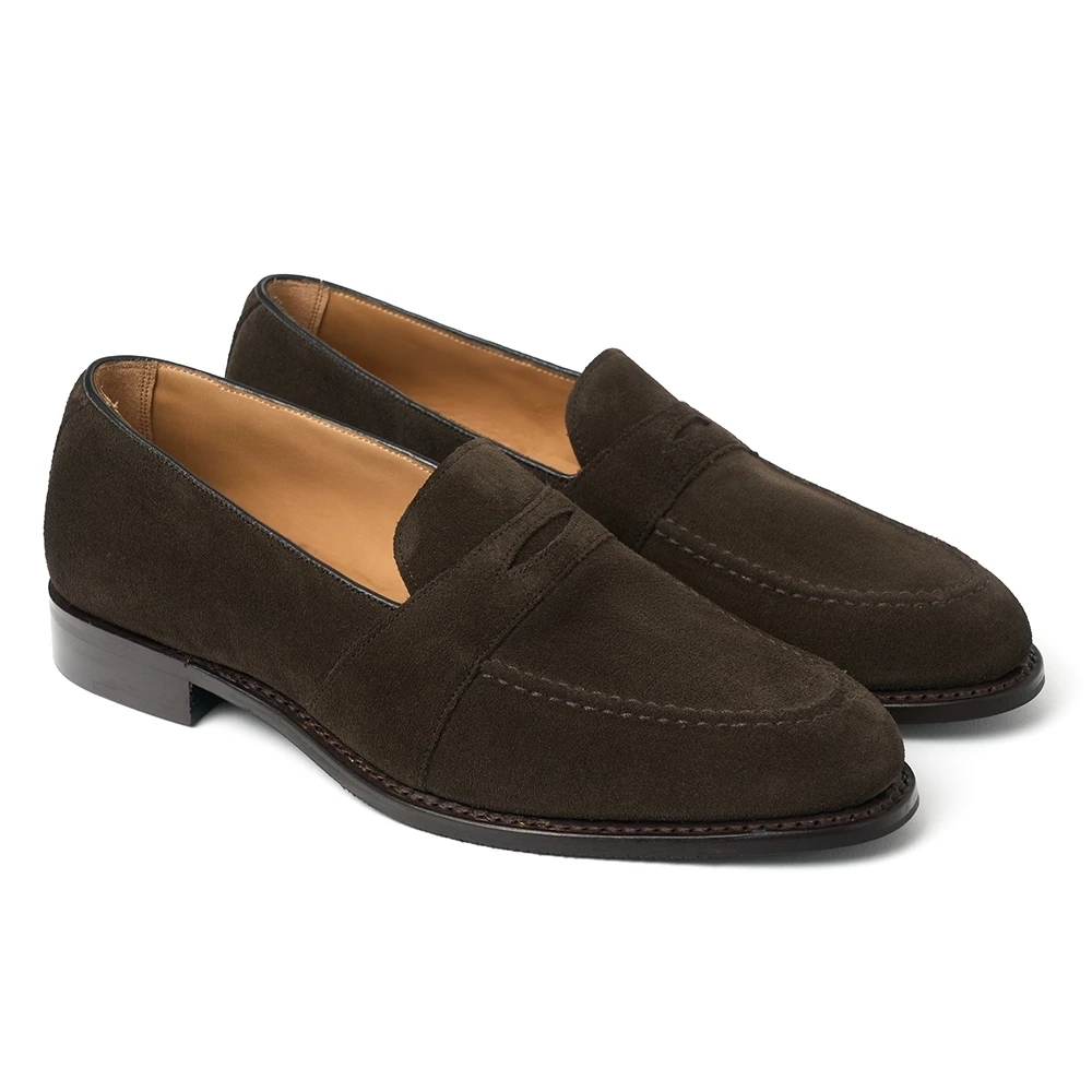 Cheaney Gracechurch D Penny Loafer In Dark Brown Suede 2 Cheaney Gracechurch D Penny Loafer In Dark Brown Suede - Image 2
