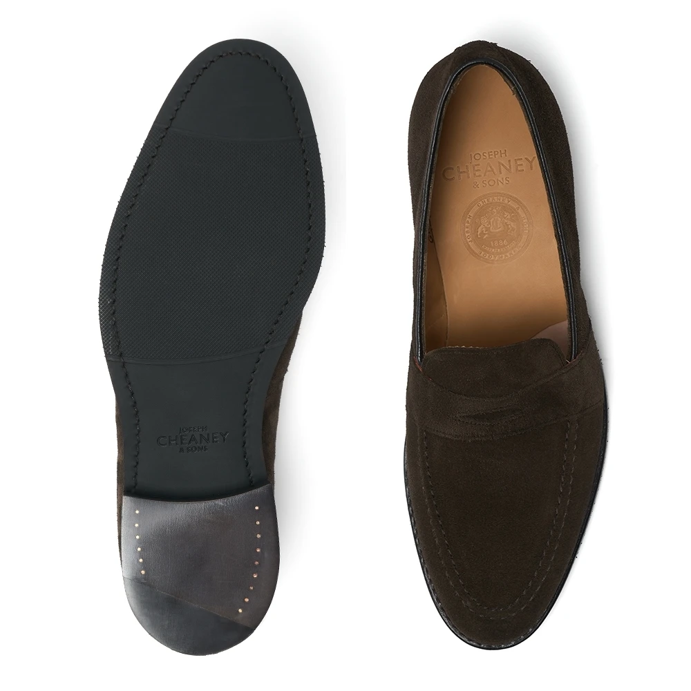 Cheaney Gracechurch D Penny Loafer In Dark Brown Suede 3 Cheaney Gracechurch D Penny Loafer In Dark Brown Suede - Image 3