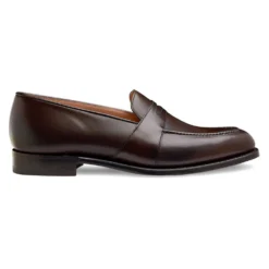 Cheaney Gracechurch Penny Loafer In Dark Brown Calf Leather