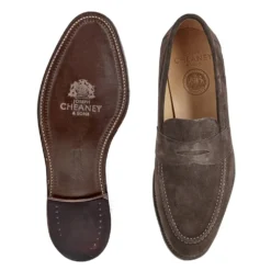 Cheaney Hadley Penny Loafer In Brown Suede -Zeg Shoes Shop cheaney hadley penny loafer in brown suede p551 4313 zoom