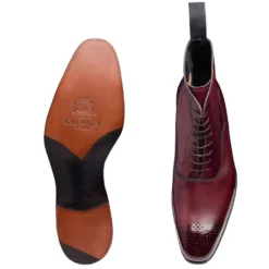 Cheaney Hanover Balmoral Boot In Burnished Burgundy Calf Leather -Zeg Shoes Shop cheaney hanover balmoral boot in burnished burgundy calf leather p1100 7616 zoom