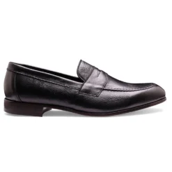 Cheaney Harley Penny Loafer In Black Piccolo Leather
