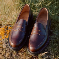 Cheaney Howard GV Penny Loafer In Whiskey Kudu Leather -Zeg Shoes Shop cheaney howard gv penny loafer in whiskey kudu leather p1770 12589 zoom