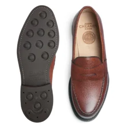 Cheaney Howard R Loafer In Mahogany Grain Leather -Zeg Shoes Shop cheaney howard r loafer in mahogany grain leather p95 2897 zoom