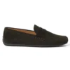 Cheaney Hunt Driving Moccasin Shoe In Dark Brown Suede