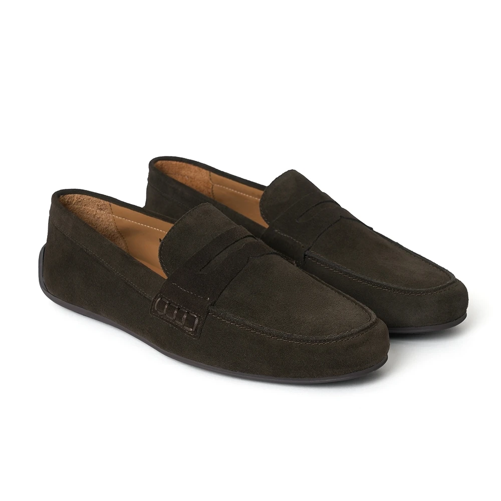 Cheaney Hunt Driving Moccasin Shoe In Dark Brown Suede 2 Cheaney Hunt Driving Moccasin Shoe In Dark Brown Suede - Image 2
