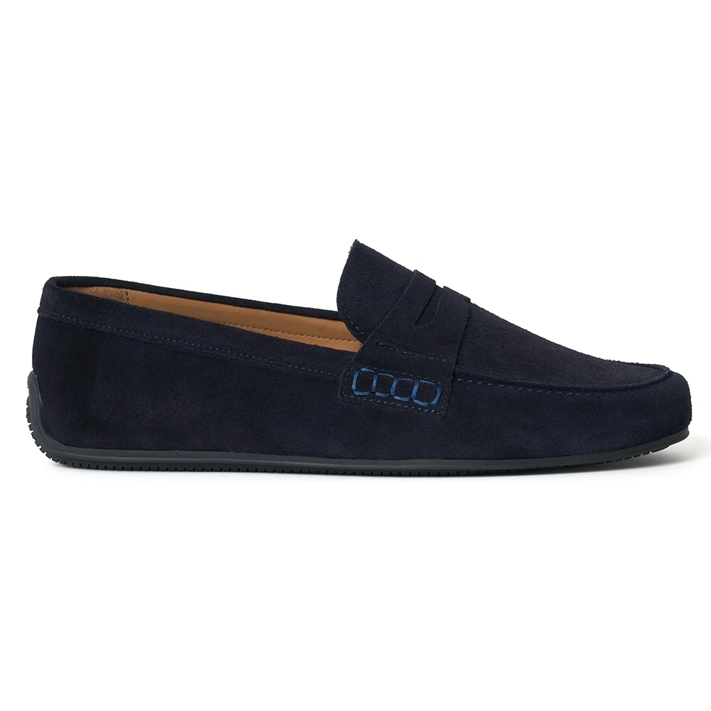 Cheaney Hunt Driving Moccasin Shoe In Navy Suede 1 Cheaney Hunt Driving Moccasin Shoe In Navy Suede