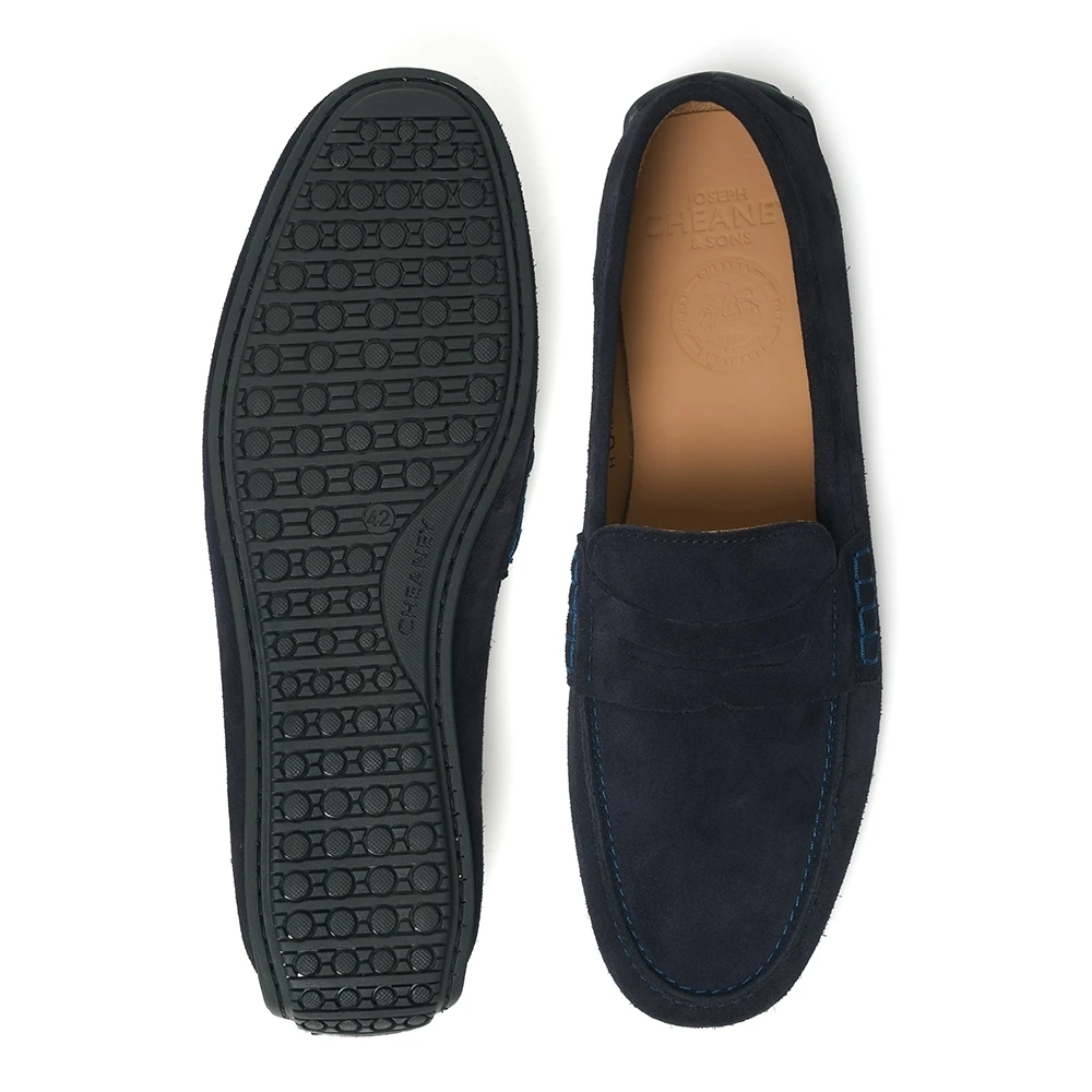 Cheaney Hunt Driving Moccasin Shoe In Navy Suede 4 Cheaney Hunt Driving Moccasin Shoe In Navy Suede - Image 4