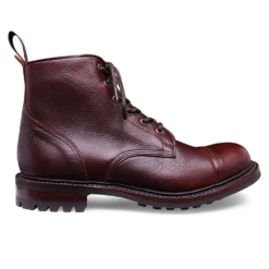 Cheaney Hurricane II Military Style Derby Boot In Whiskey Kudu Leather