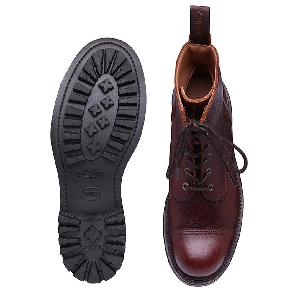 Cheaney Hurricane II Military Style Derby Boot In Whiskey Kudu Leather 3 Cheaney Hurricane II Military Style Derby Boot In Whiskey Kudu Leather - Image 3