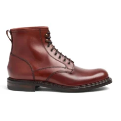 Cheaney Jaxson II R Derby Boot In Dark Leaf Calf Leather