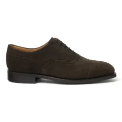 Cheaney Kelmarsh R Oxford Semi Brogue In Dark Brown Suede
