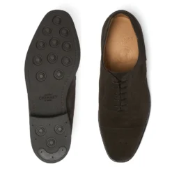 Cheaney Kelmarsh R Oxford Semi Brogue In Dark Brown Suede -Zeg Shoes Shop cheaney kelmarsh r oxford semi brogue in dark brown suede p1740 12233 zoom
