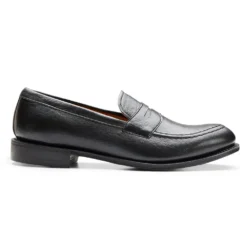 Cheaney Kenmore EF Penny Loafer In Black Deerskin Leather