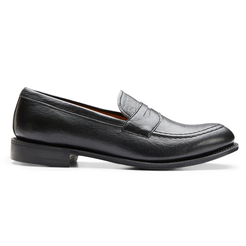Cheaney Kenmore EF Penny Loafer In Black Deerskin Leather 1 Cheaney Kenmore EF Penny Loafer In Black Deerskin Leather