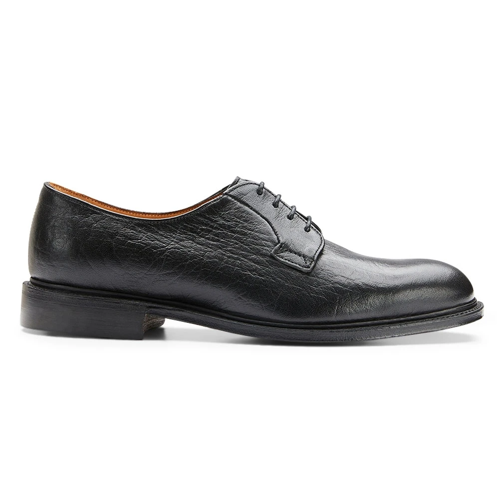 Cheaney Kinloch EF Derby In Black Deerskin Leather 1 Cheaney Kinloch EF Derby In Black Deerskin Leather