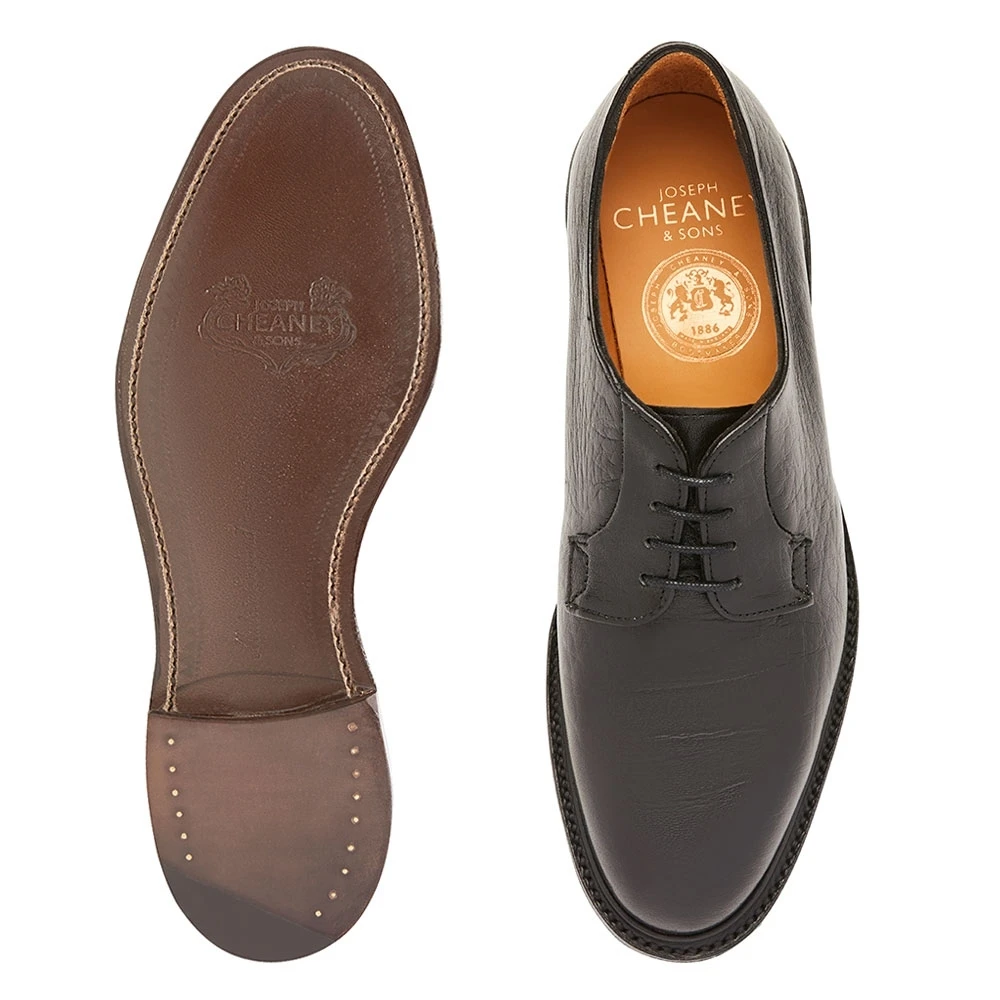 Cheaney Kinloch EF Derby In Black Deerskin Leather 3 Cheaney Kinloch EF Derby In Black Deerskin Leather - Image 3
