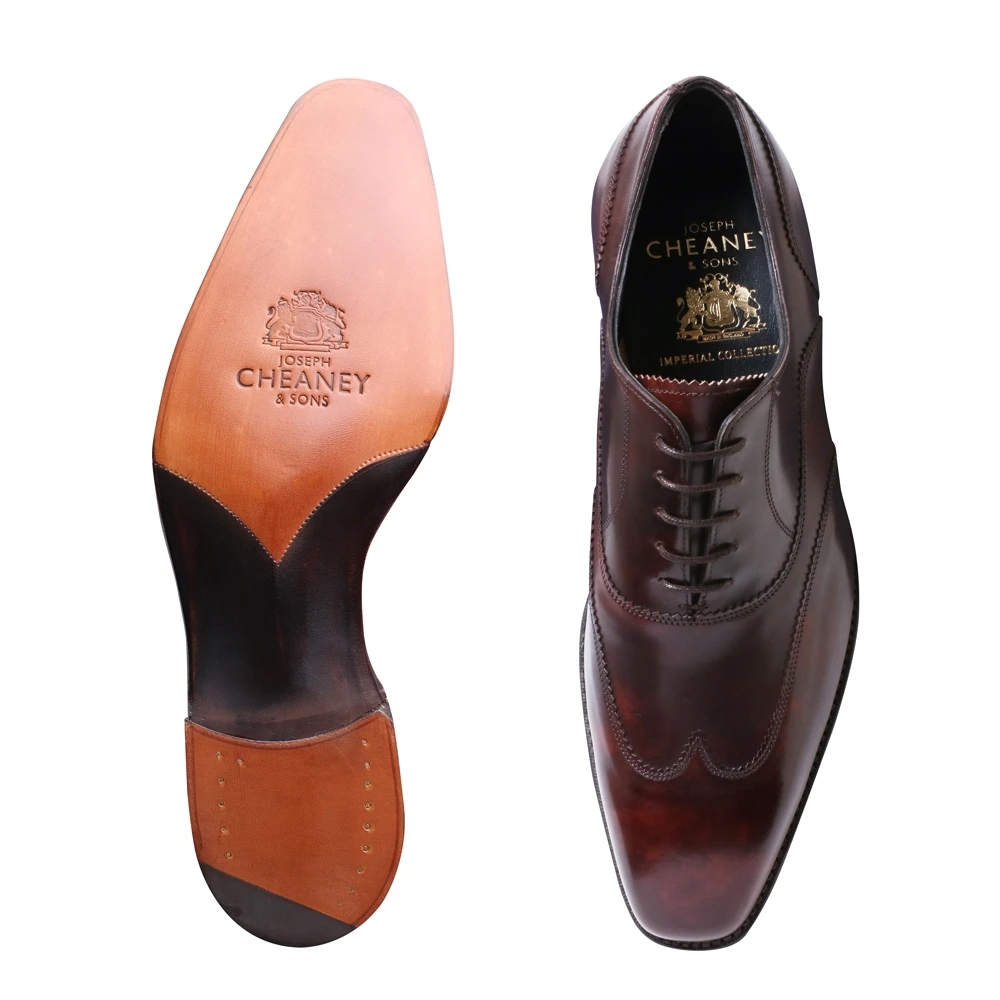 Cheaney Knightsbridge Oxford Austerity Brogue In Brown Museum Calf Leather 3 Cheaney Knightsbridge Oxford Austerity Brogue In Brown Museum Calf Leather - Image 3