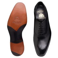 Cheaney Lancaster Punch Capped Oxford In Black Calf Leather -Zeg Shoes Shop cheaney lancaster punch capped oxford in black calf leather p1111 7689 zoom