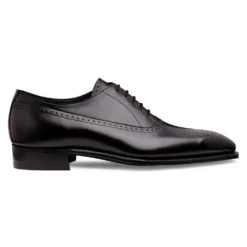 Cheaney Lancaster Punch Capped Oxford In Black Calf Leather