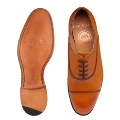 Cheaney Louise Capped Oxford In Light Chestnut Calf Leather -Zeg Shoes Shop cheaney louise capped oxford in light chestnut calf leather p1509 10066 zoom